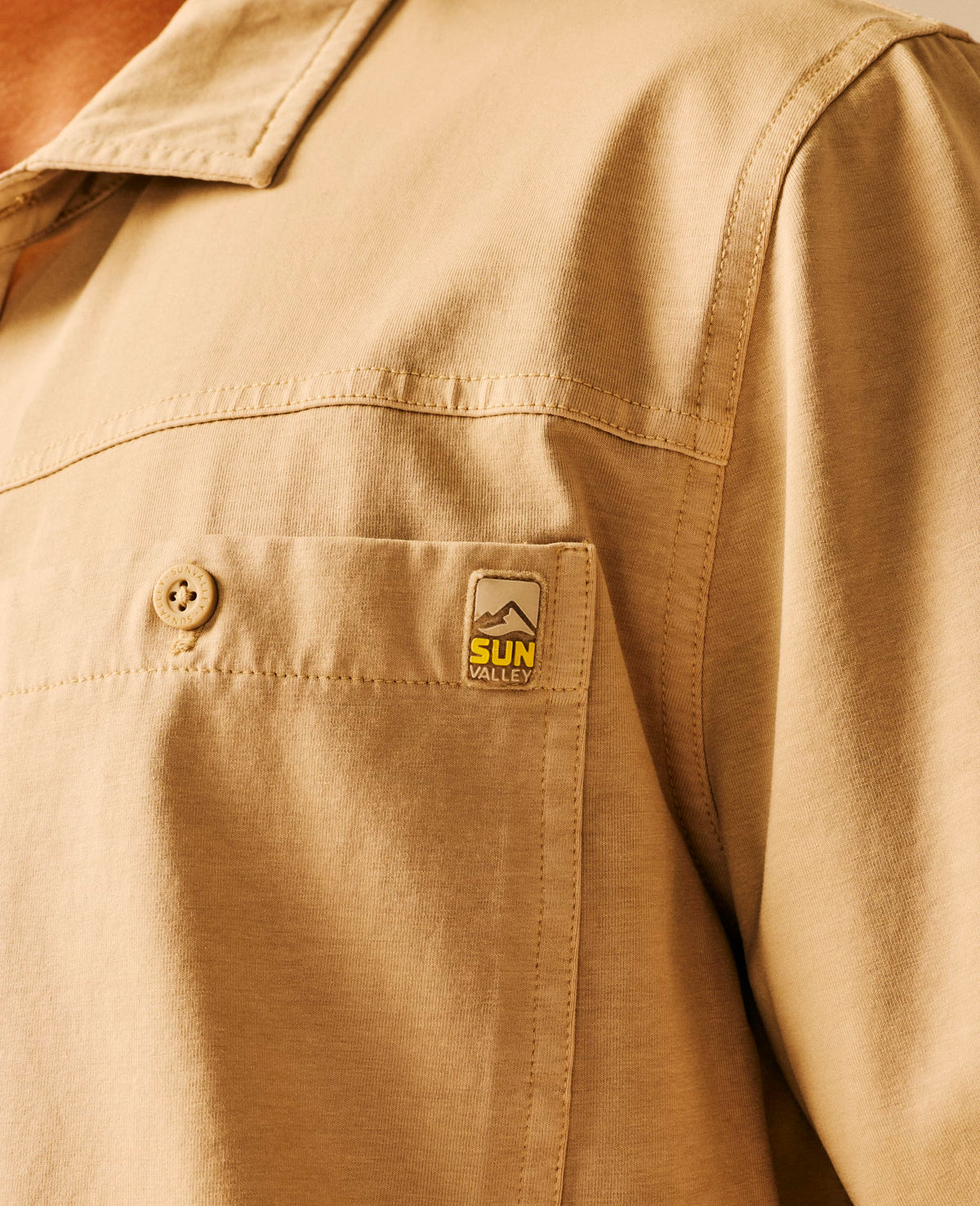 Chemise homme beige - April | Sun Valley, vue 4