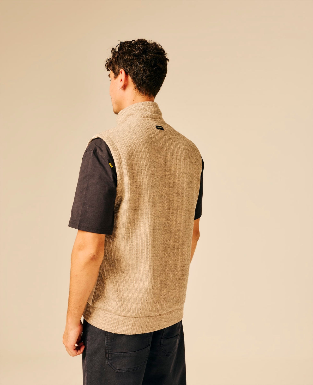 Gilet bi-matière homme beige - Ekeberg | Sun Valley, vue 2