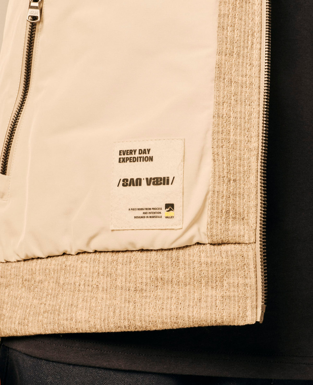 Gilet bi-matière homme beige - Ekeberg | Sun Valley, vue 5