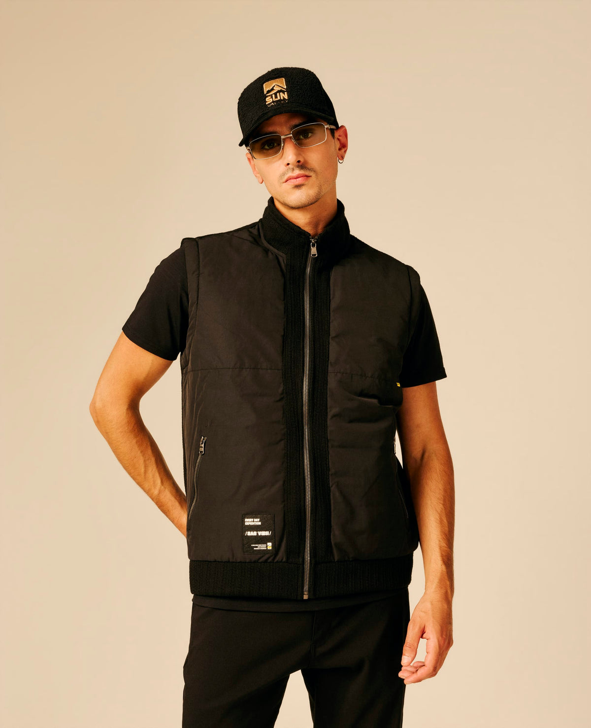 Gilet bi-matière homme noir - Ekeberg | Sun Valley, vue 3