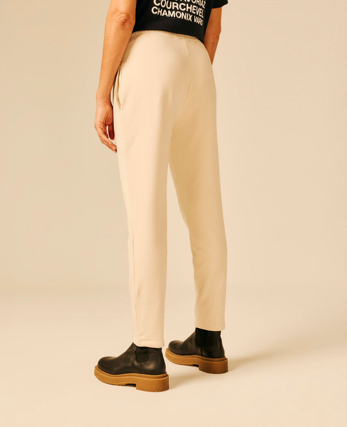Pantalon de jogging femme beige clair - Volaj | Sun Valley, vue 2