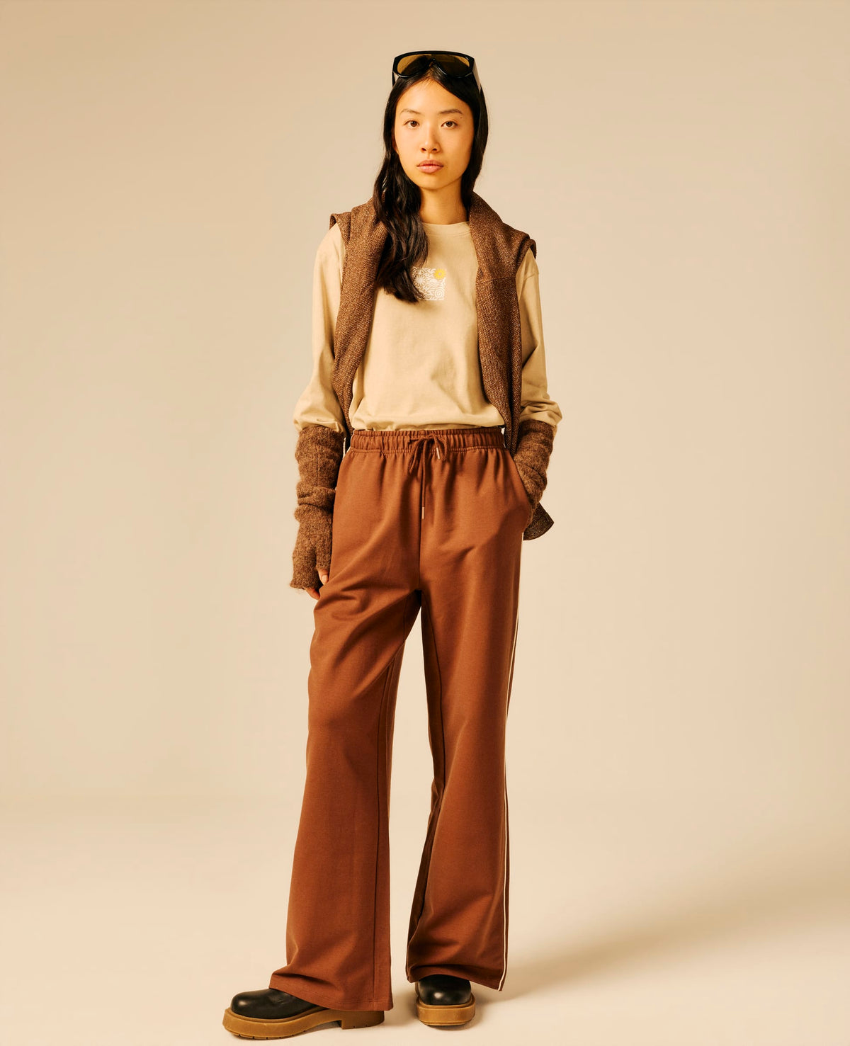 Pantalon femme chocolat - Vadil | Sun Valley, vue 3