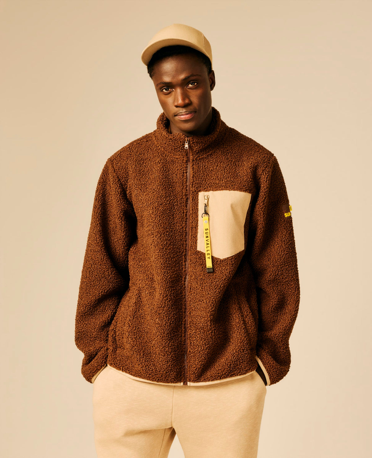 Polaire homme chocolat - Lambsy | Sun Valley, vue 3