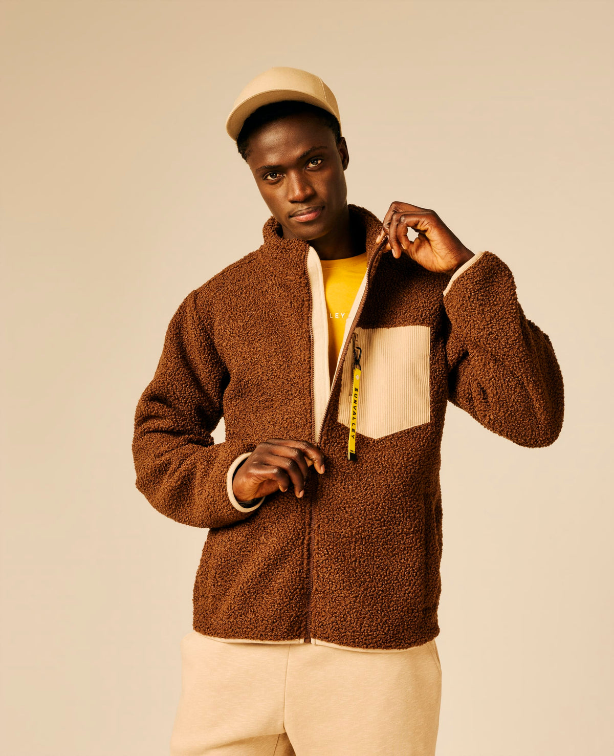 Polaire homme chocolat - Lambsy | Sun Valley, vue 4