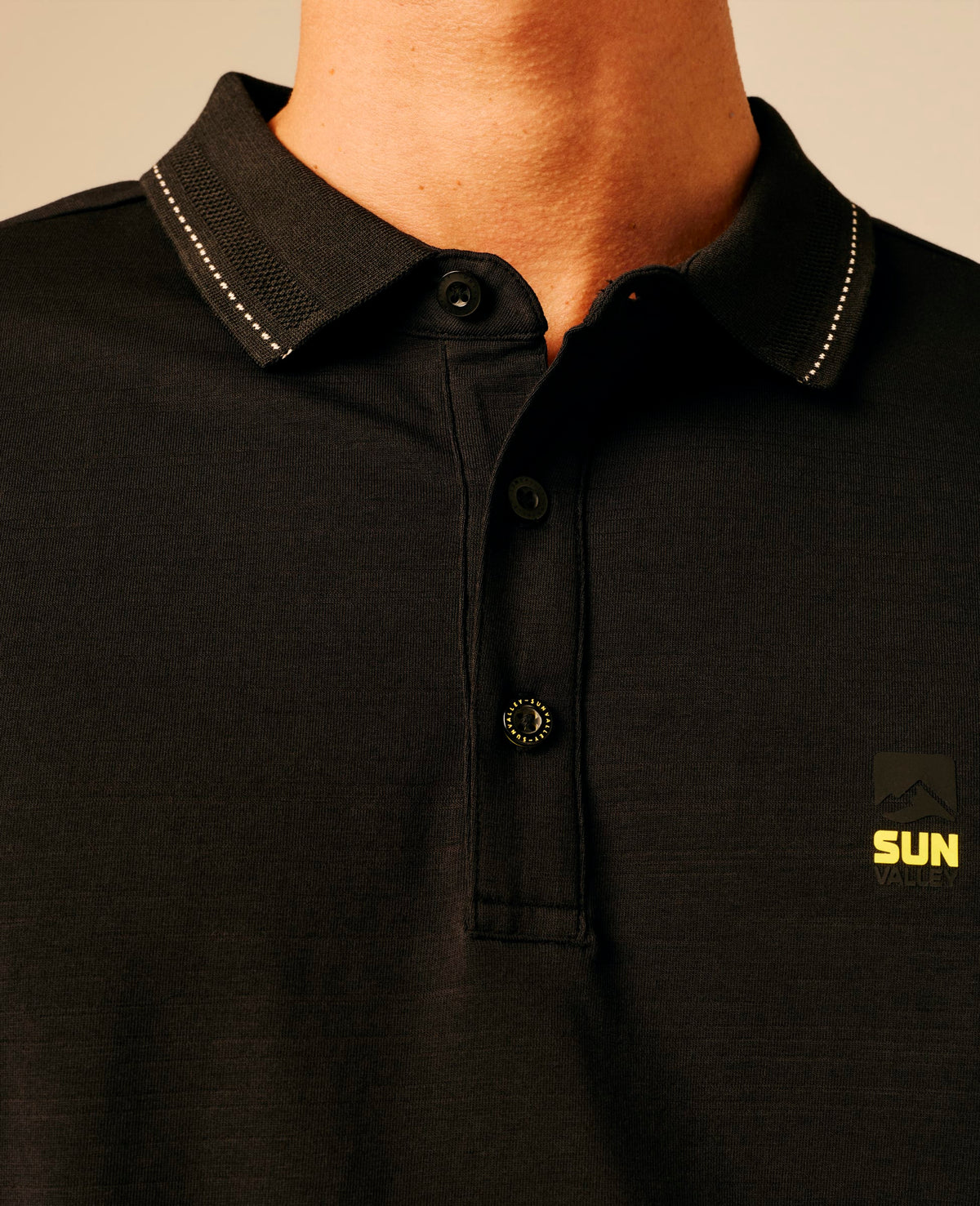 Polo homme noir - Bhadran | Sun Valley, vue 6