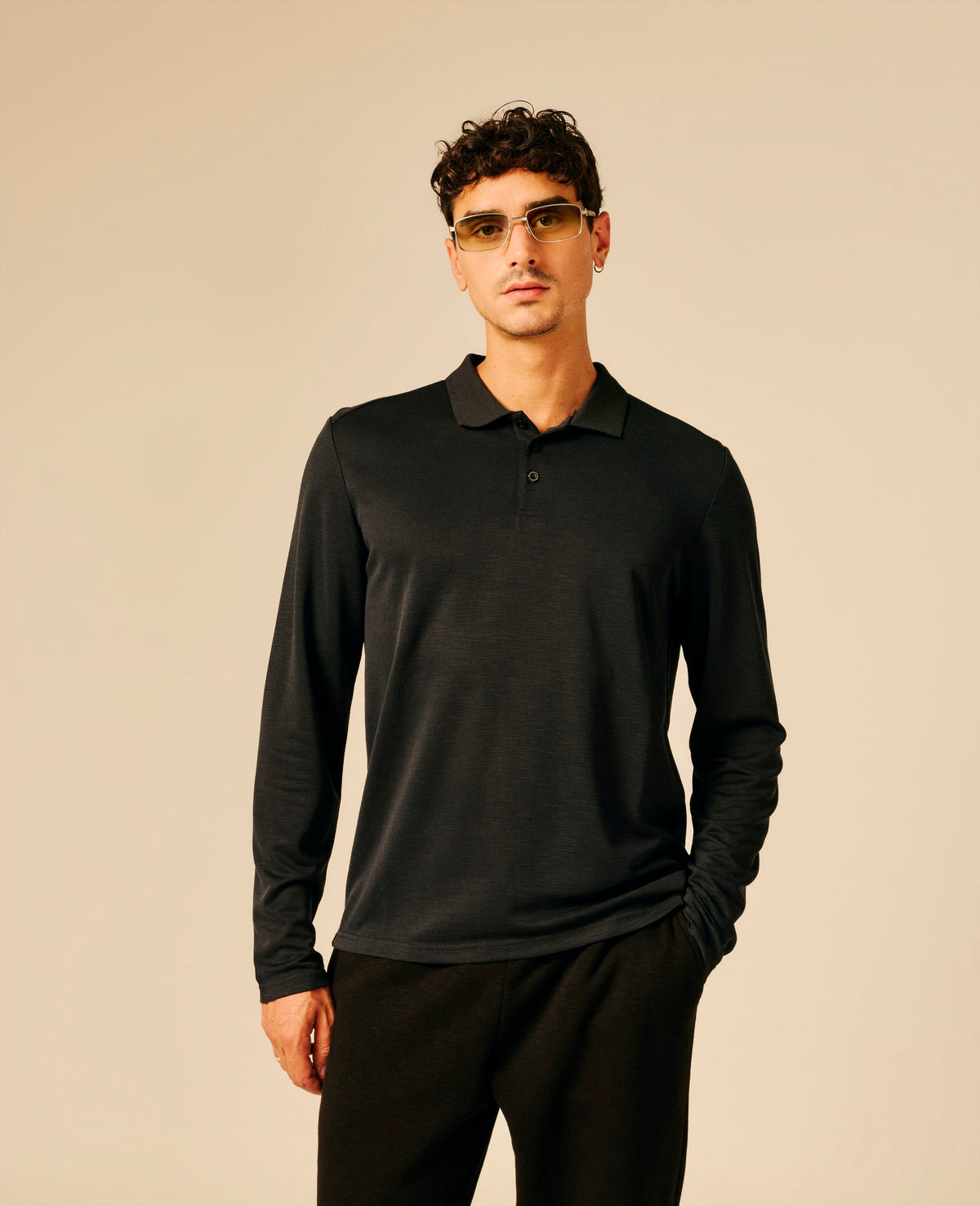 Polo homme noir - Biadene | Sun Valley, vue 3