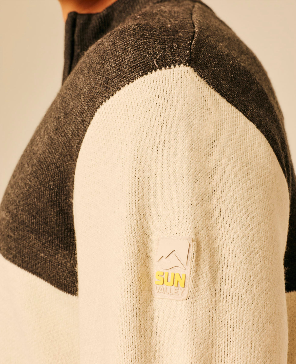 Pull col zippé homme beige clair - Hanko | Sun Valley, vue 6