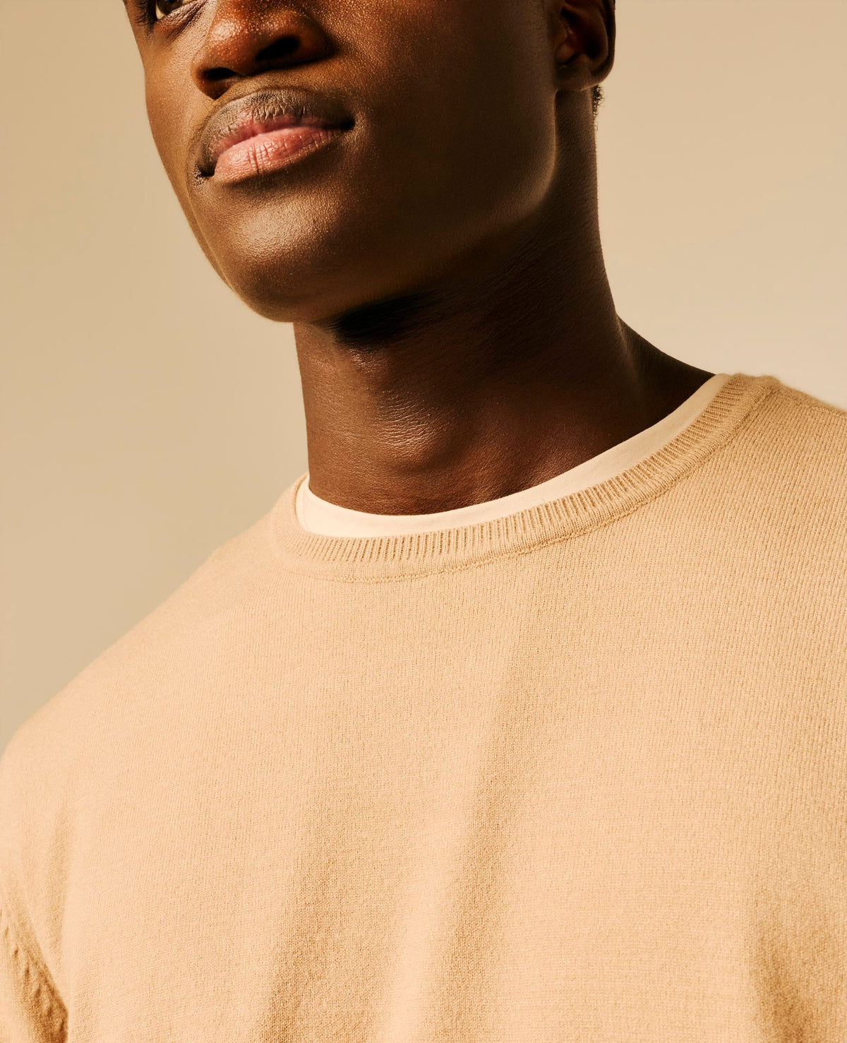 Pull en maille fine homme beige - Hillis | Sun Valley, vue 4