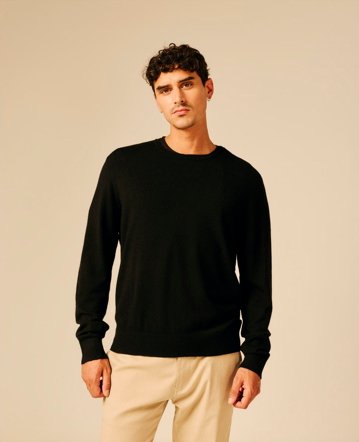 Pull en maille fine homme noir - Hillis | Sun Valley, vue 3