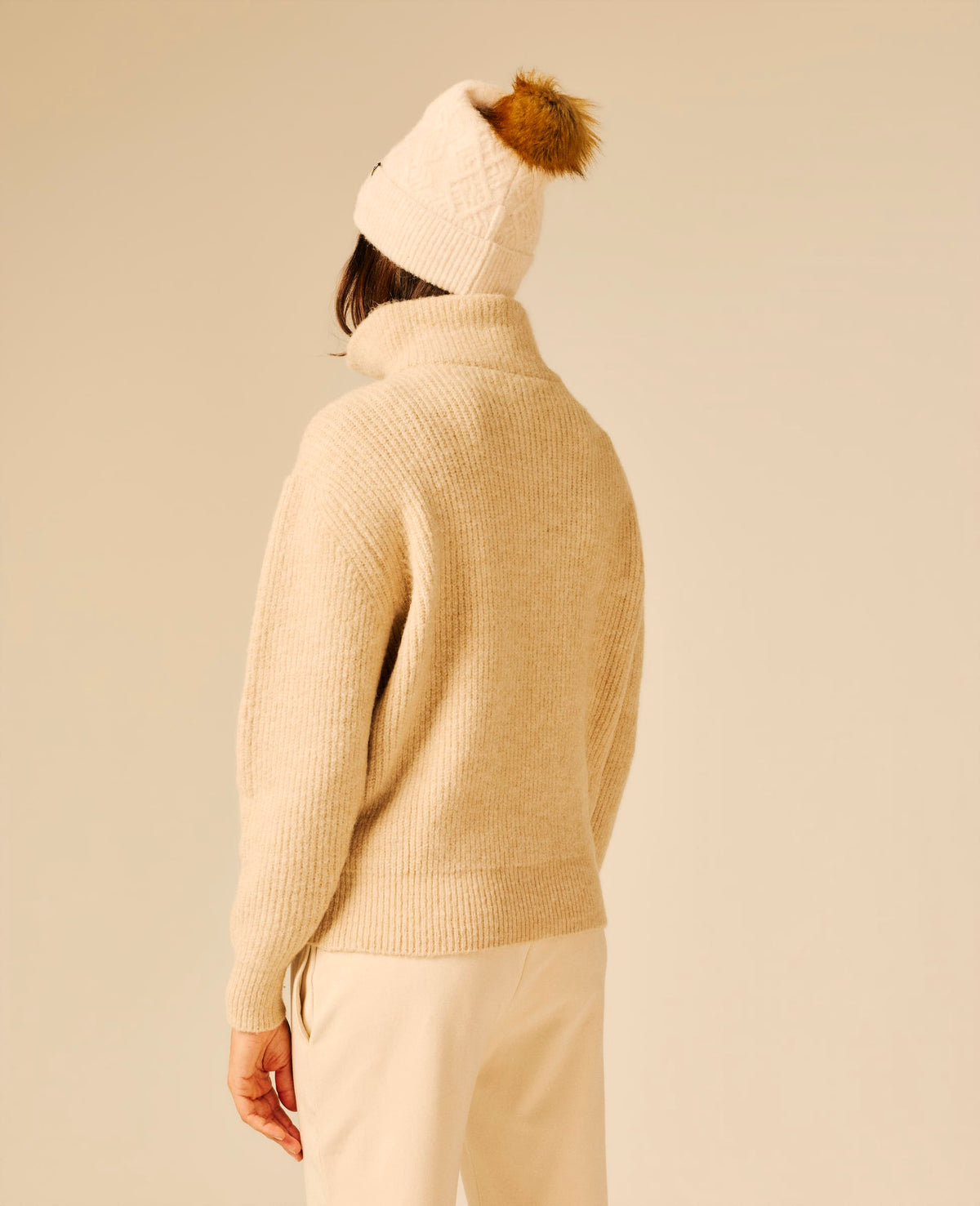 Pull femme beige clair - Unaia | Sun Valley, vue 2