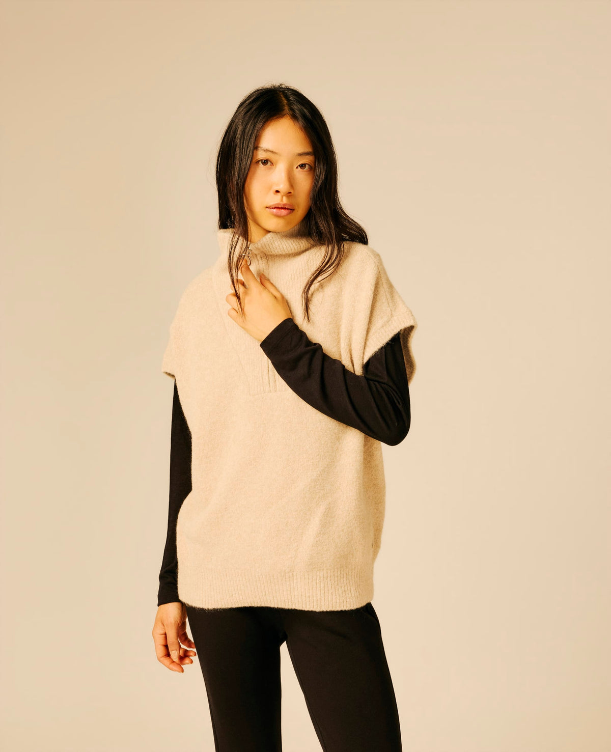 Pull femme beige - Unver | Sun Valley, vue 4