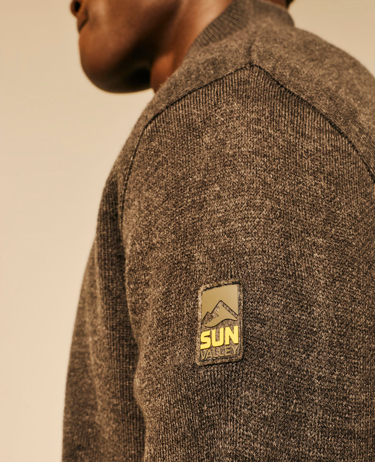 Pull zippé homme gris foncé chiné - Hurlos | Sun Valley, vue 4