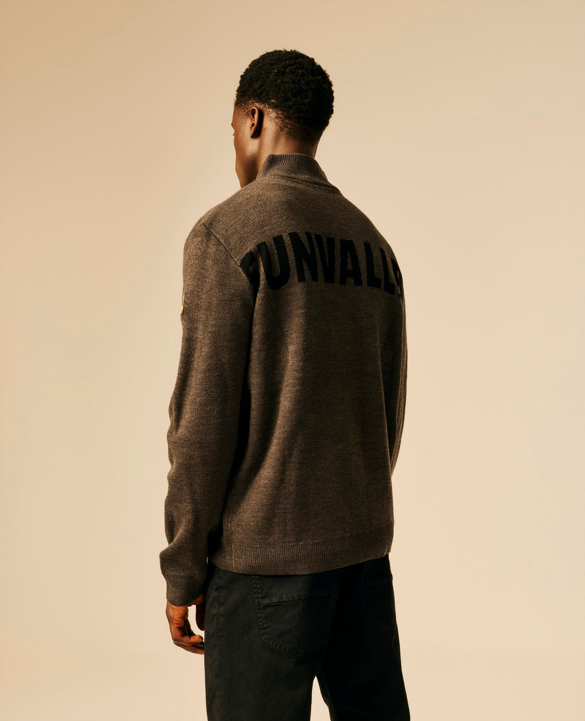 Pull zippé homme gris foncé chiné - Hurlos | Sun Valley, vue 5
