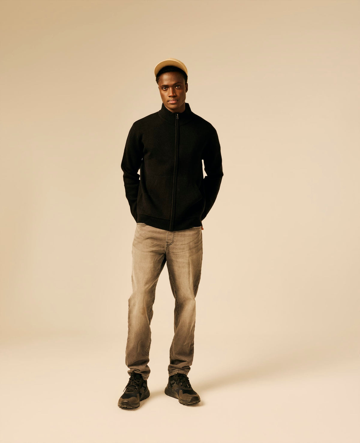 Pull zippé homme noir - Hurlos | Sun Valley