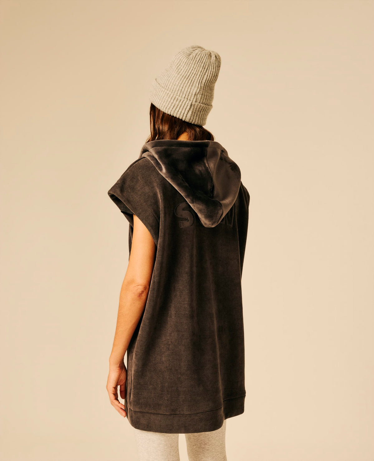 Robe femme gris foncé chiné - Tayca | Sun Valley, vue 5