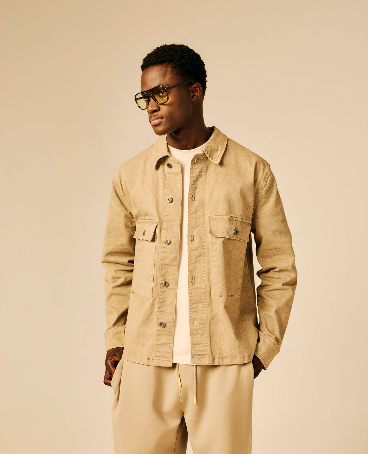 Surchemise homme beige - Acuris | Sun Valley, vue 3