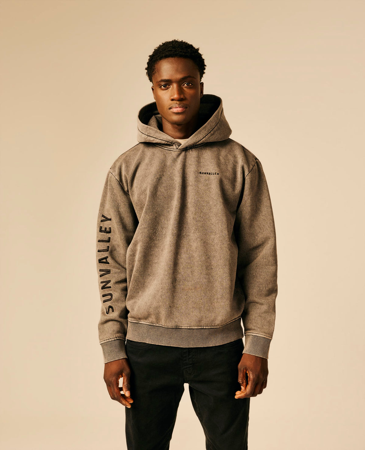 Sweat capuche homme noir - Laster | Sun Valley, vue 3