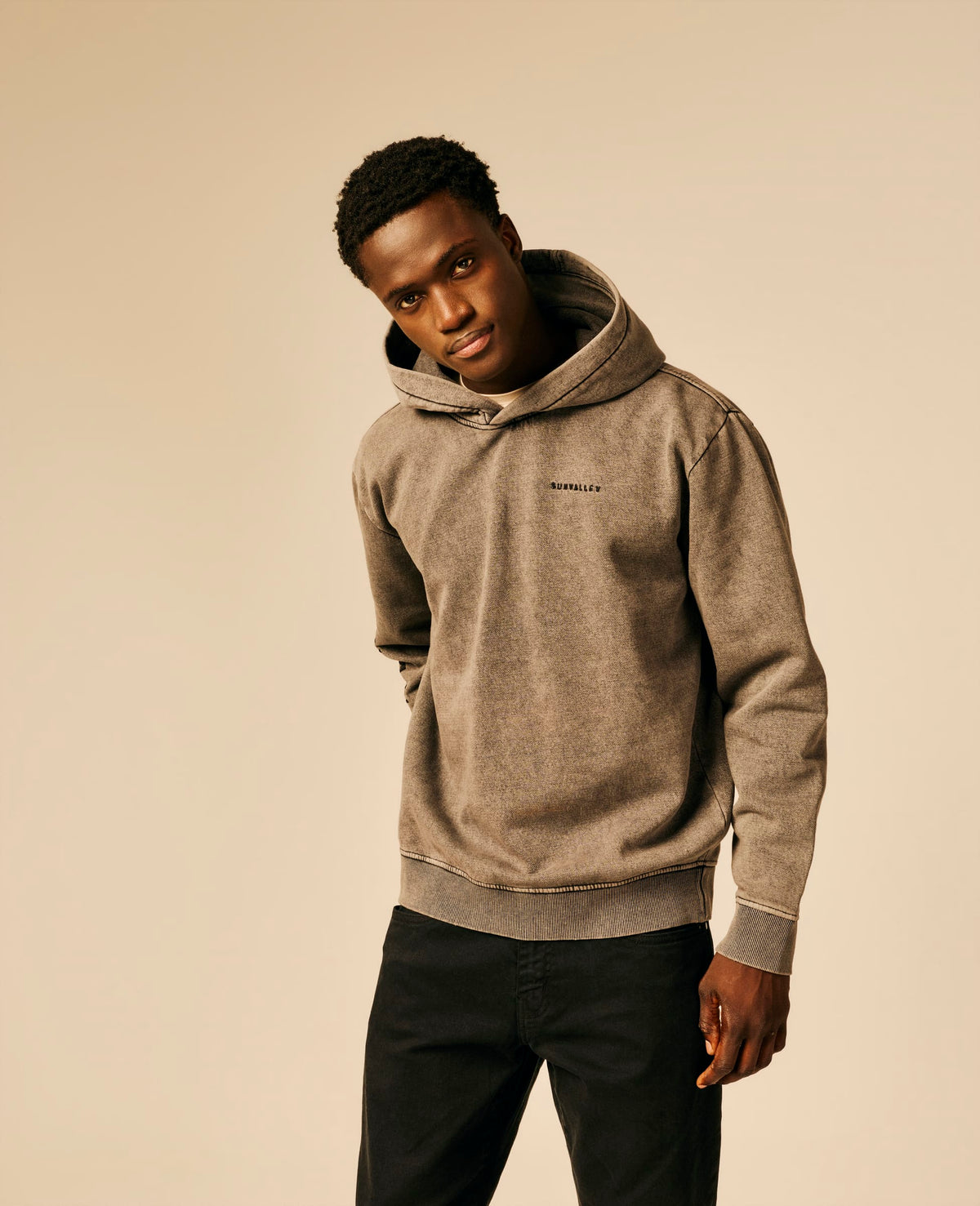 Sweat capuche homme noir - Laster | Sun Valley, vue 4