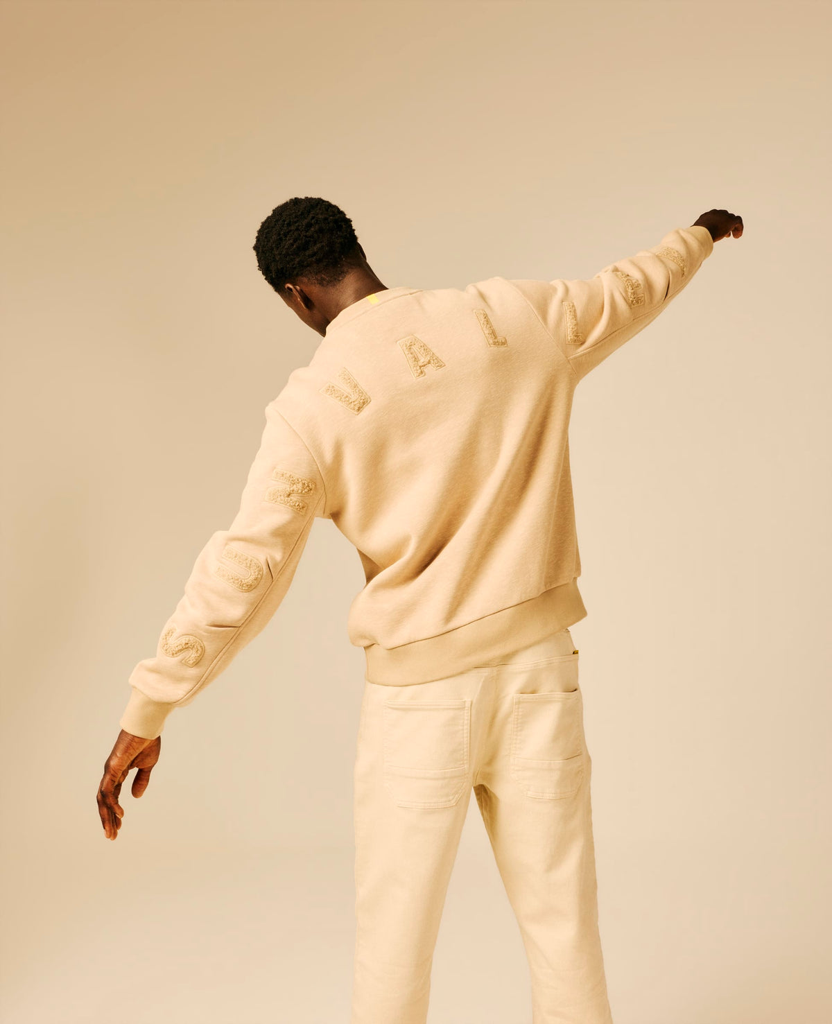 Sweat col rond unisexe beige - Leins | Sun Valley, vue 4