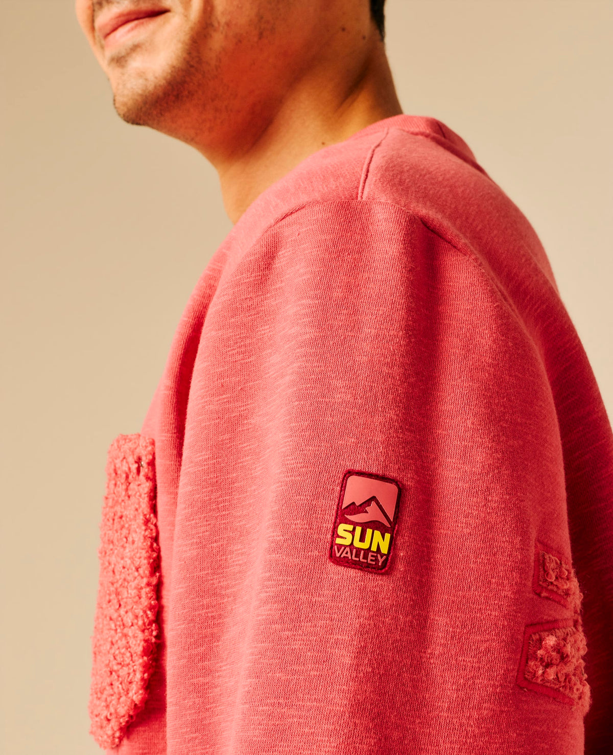 Sweat col rond unisexe rose - Leins | Sun Valley, vue 4