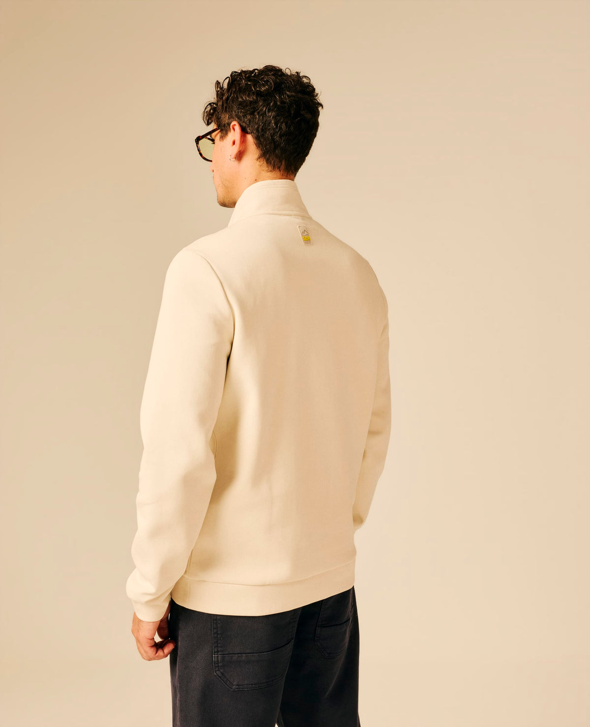 Sweat col zippé homme beige clair - Larc | Sun Valley, vue 2