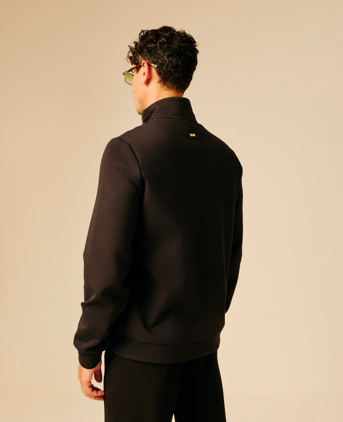 Sweat col zippé homme noir - Larc | Sun Valley, vue 2