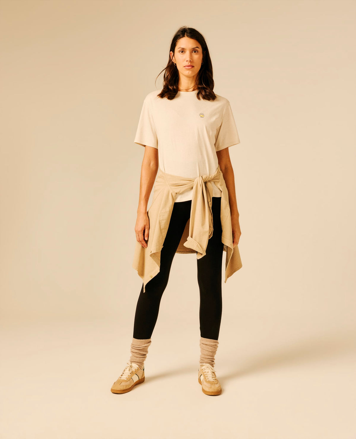 T-shirt femme beige clair - Pazel | Sun Valley