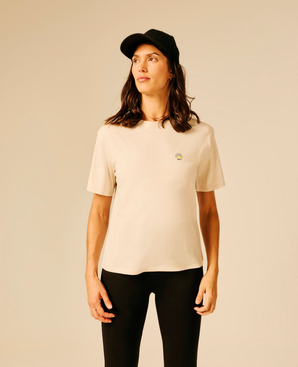 T-shirt femme beige clair - Pazel | Sun Valley, vue 3