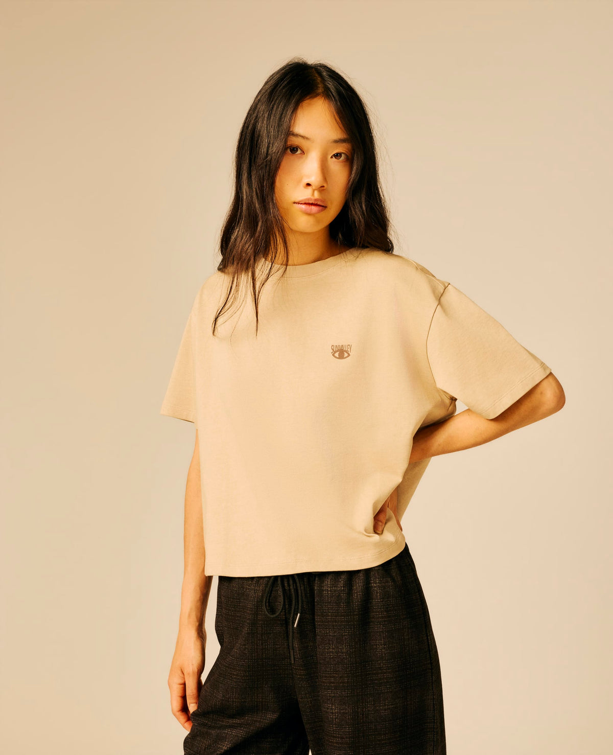 T-shirt femme beige - Pentine | Sun Valley, vue 4