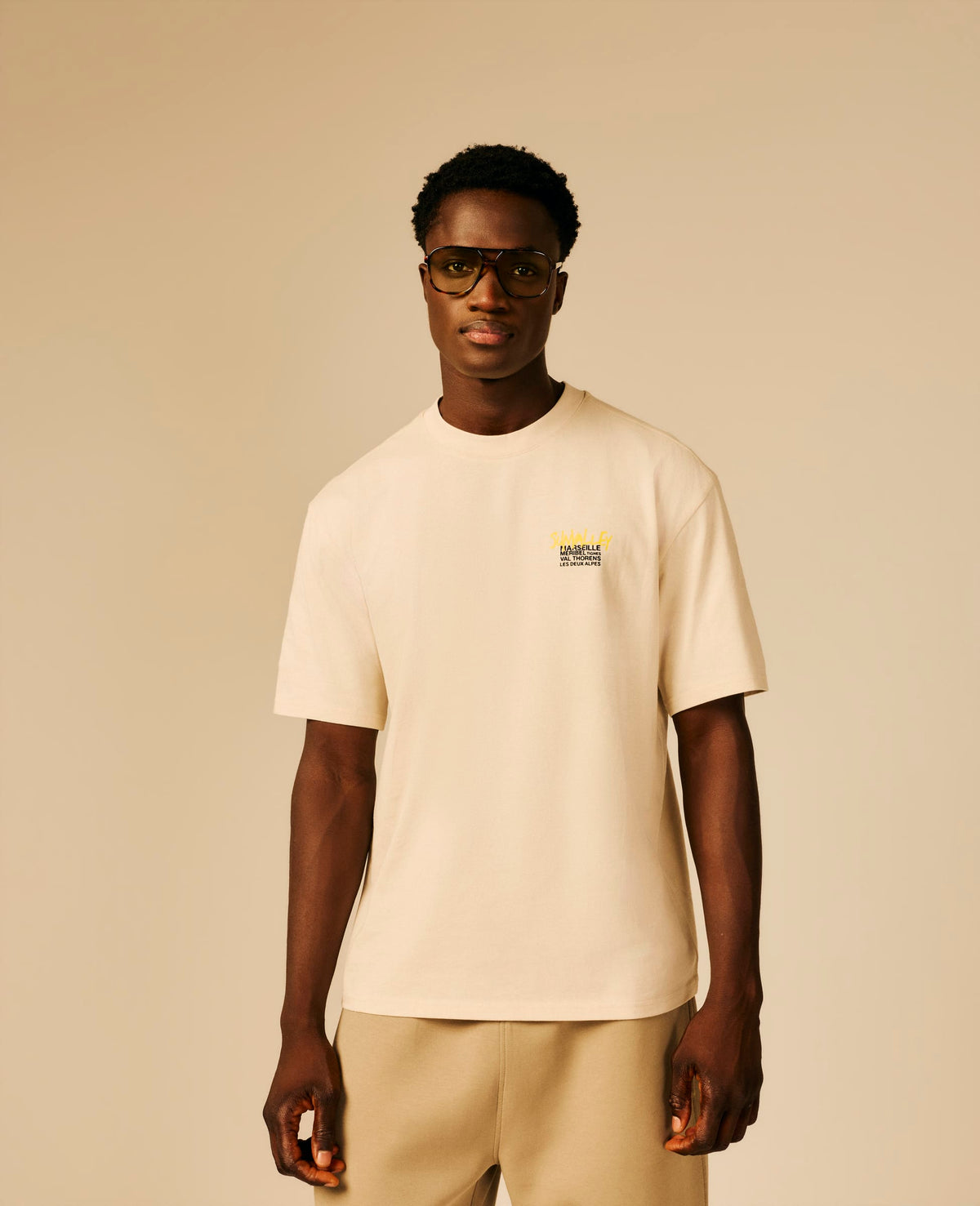 T-shirt homme beige clair - Captan | Sun Valley, vue 3