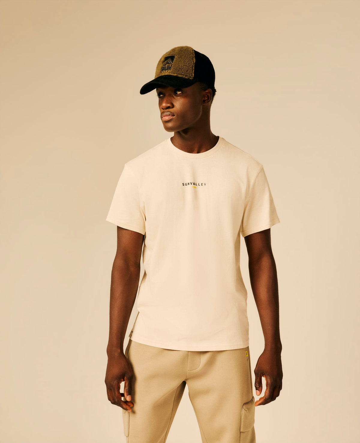 T-shirt homme beige clair - Cendry | Sun Valley, vue 3