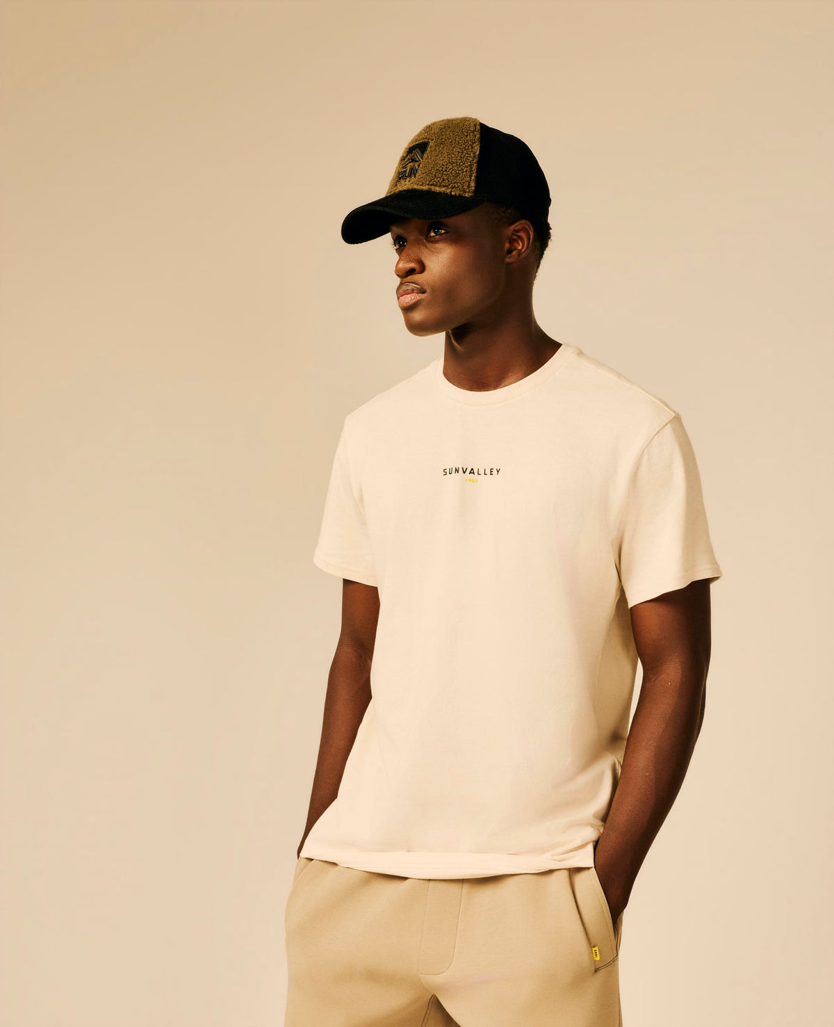 T-shirt homme beige clair - Cendry | Sun Valley, vue 4