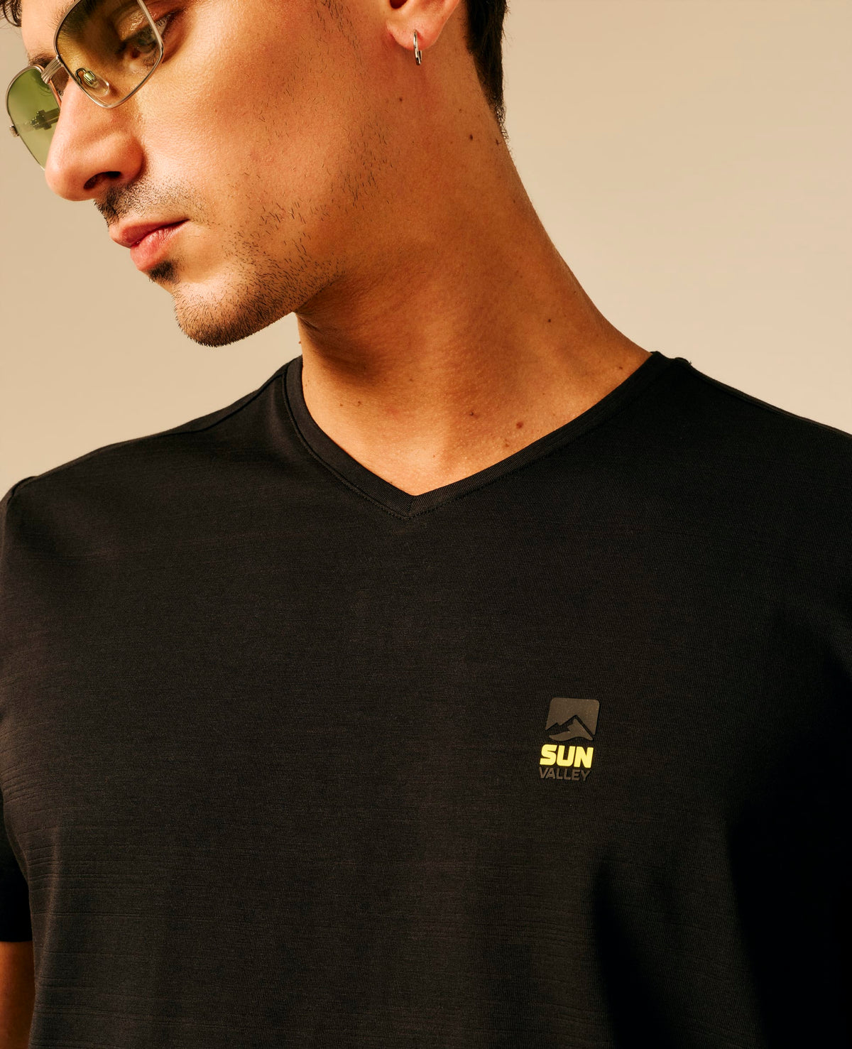 T-shirt homme noir - Chiampo | Sun Valley, vue 4