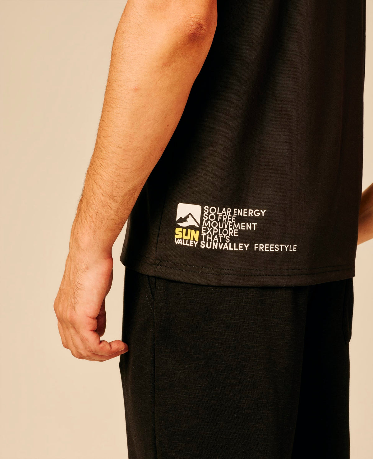 T-shirt homme noir - Ciceron | Sun Valley, vue 5