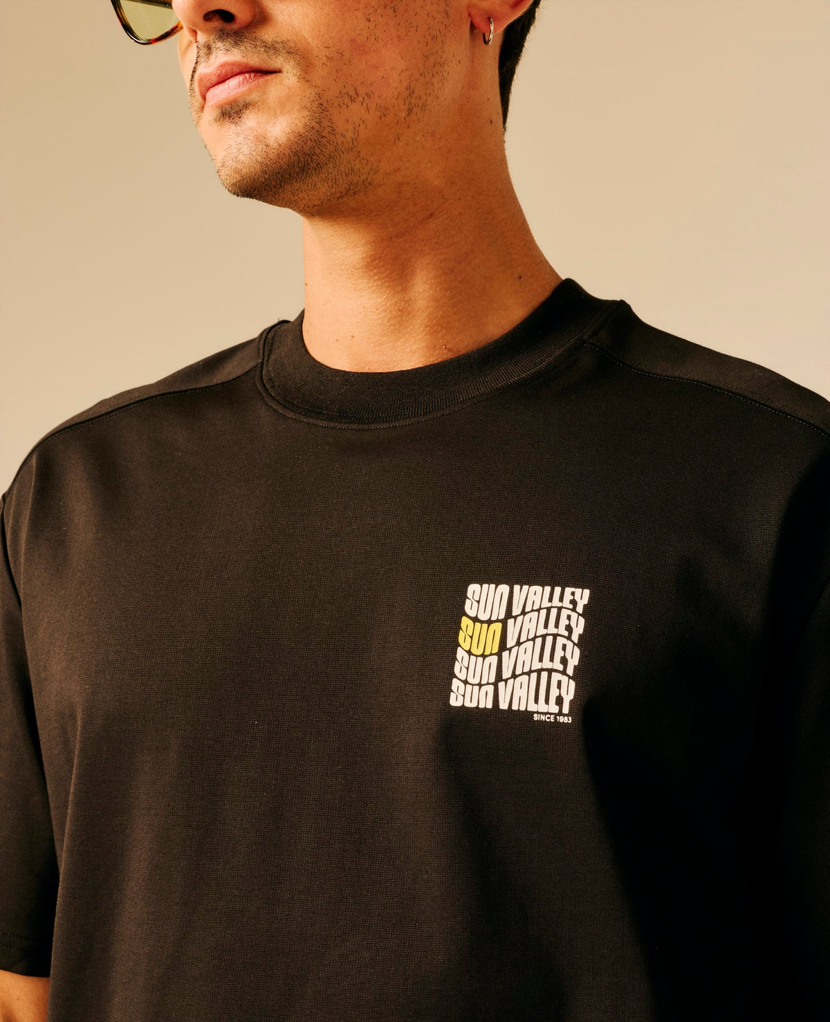 T-shirt homme noir - Ciceron | Sun Valley, vue 6