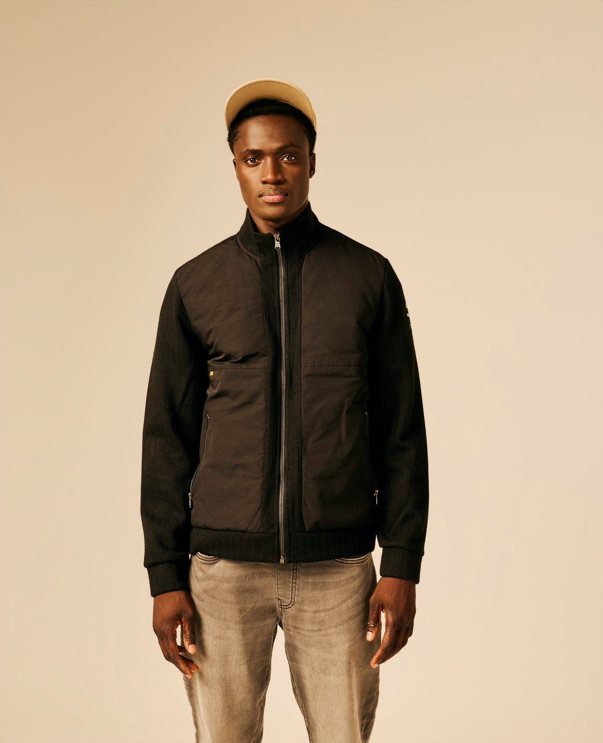 Veste bi-matière homme noir - Ebesty | Sun Valley, vue 3