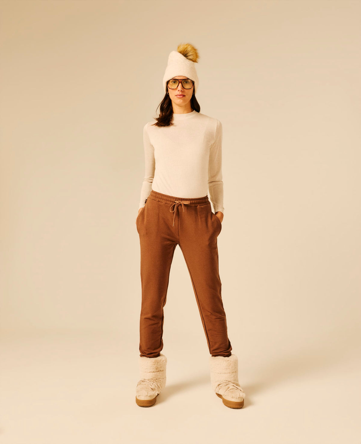 Pantalon de jogging femme chocolat - Volaj | Sun Valley