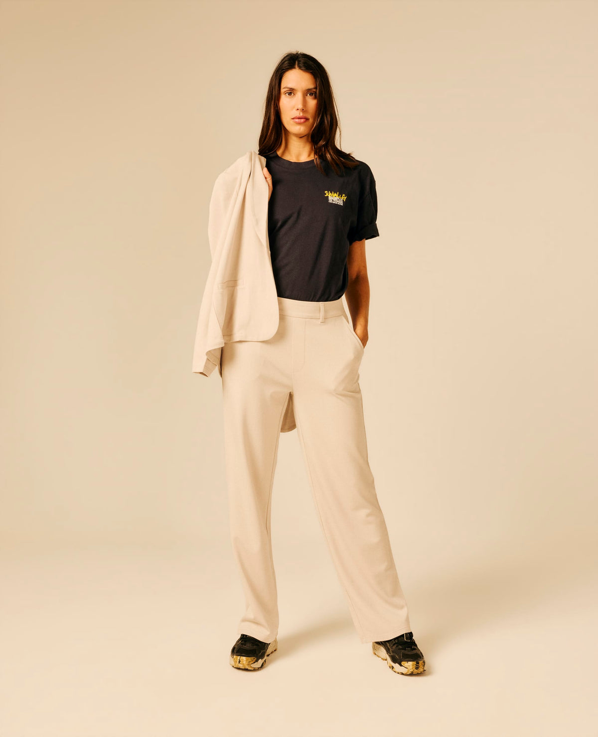 Pantalon femme beige clair - Victom | Sun Valley