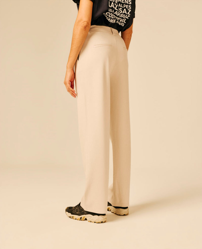 Pantalon femme beige clair - Victom | Sun Valley, vue 2