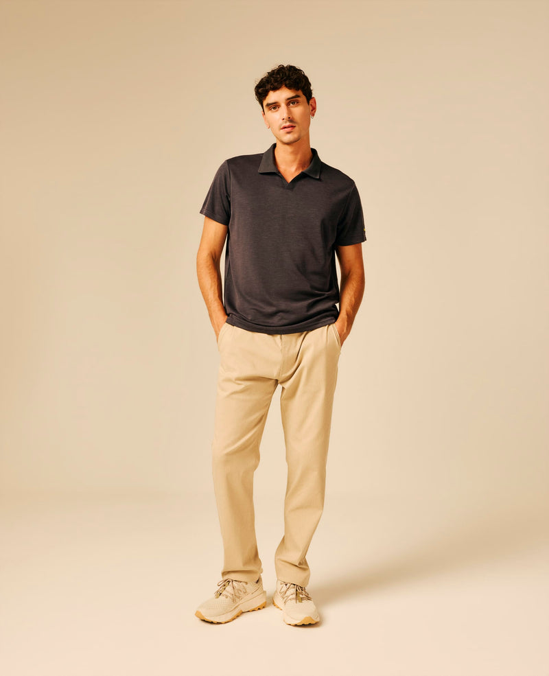 Polo homme anthracite Bleu - Bayda | Sun Valley