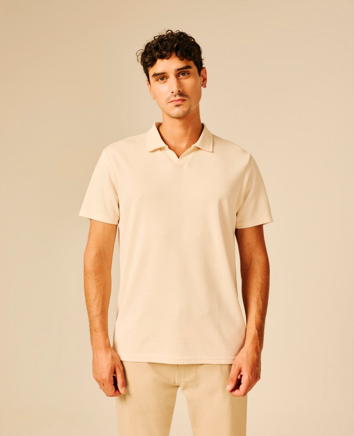 Polo homme beige clair - Bayda | Sun Valley, vue 3