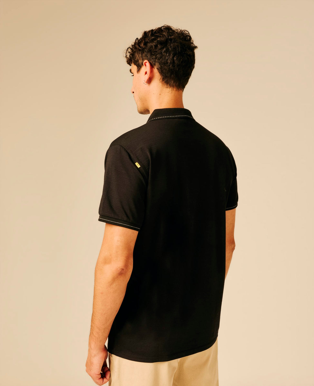 Polo homme noir - Bhadran | Sun Valley, vue 2