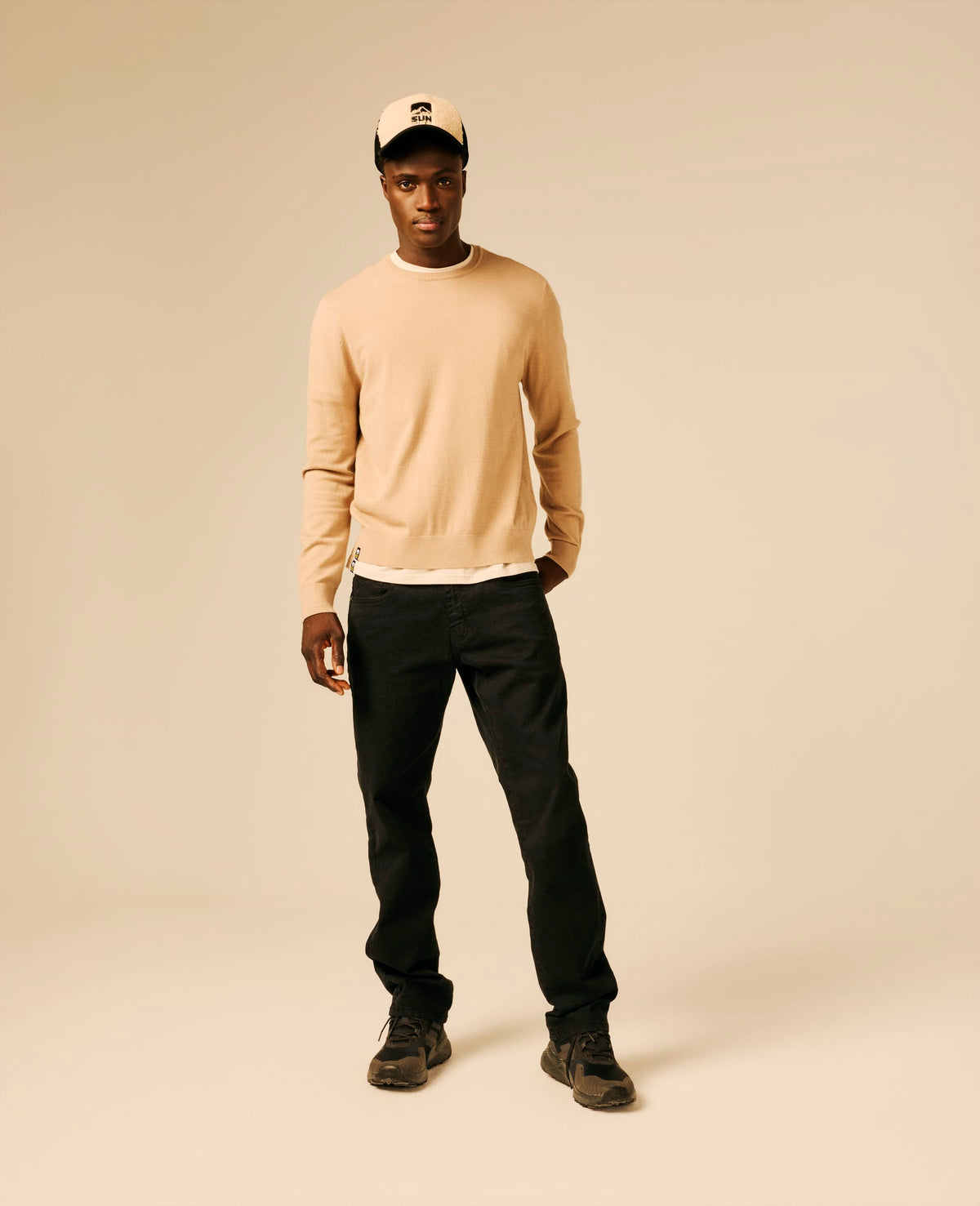 Pull en maille fine homme beige - Hillis | Sun Valley