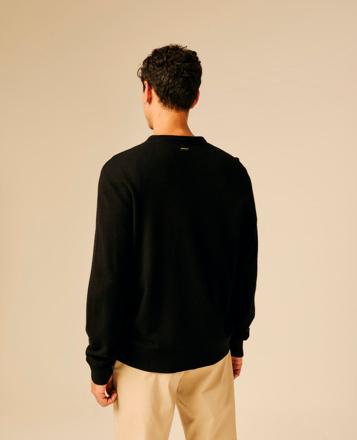 Pull en maille fine homme noir - Hillis | Sun Valley, vue 2