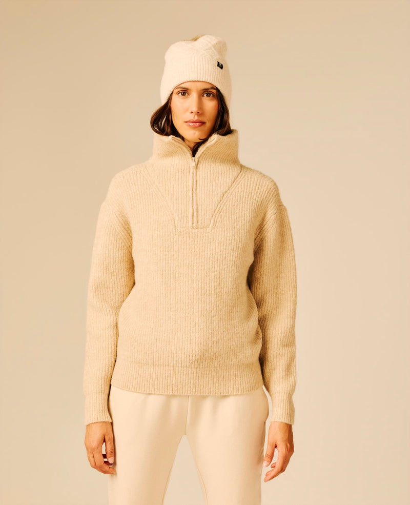 Pull femme beige clair - Unaia | Sun Valley, vue 3