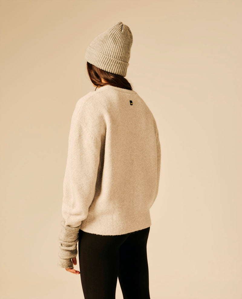 Pull femme gris moyen chiné - Ulvir | Sun Valley, vue 2