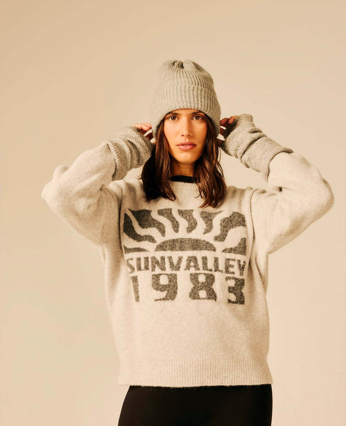 Pull femme gris moyen chiné - Ulvir | Sun Valley, vue 3