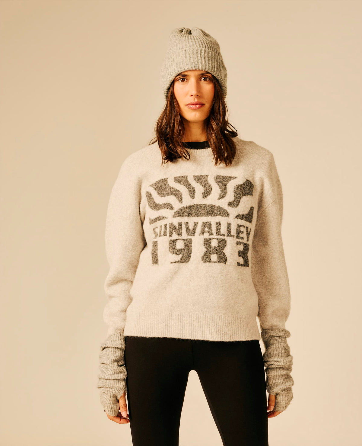 Pull femme gris moyen chiné - Ulvir | Sun Valley, vue 4