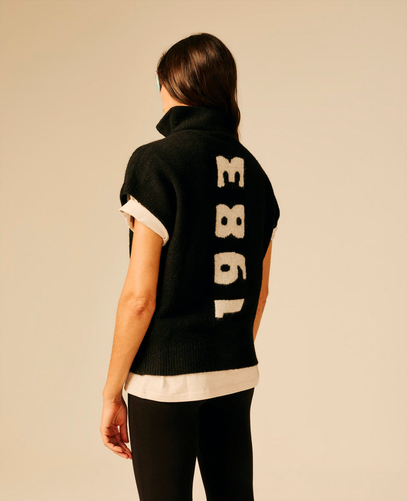 Pull femme noir - Unver | Sun Valley, vue 2