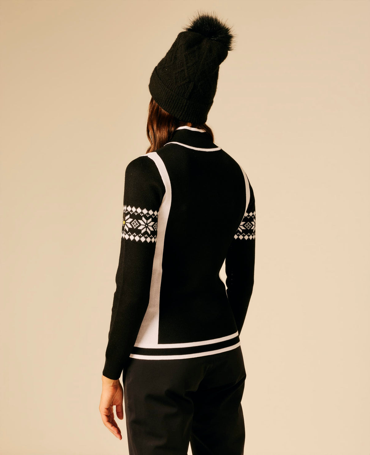 Pull full zip femme noir - Uplift | Sun Valley, vue 2